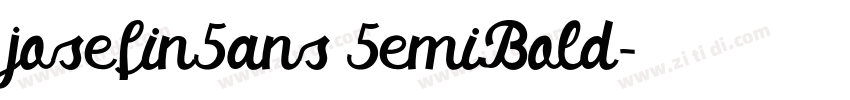 josefin5ans 5emiBold字体转换